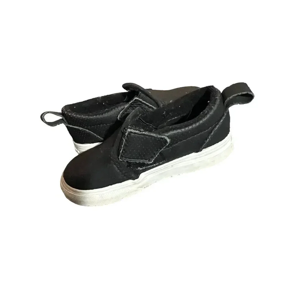 Kids Black‎ Vans Slip On Sneakers Size 6